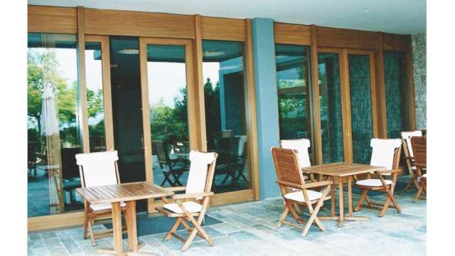 Wooden terrace doors of solid IROCO